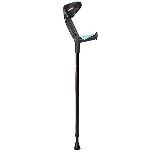 Image of TYNOR Walker Boot Air- Short, Black, Small, 1 Unit Elbow Crutch Adjustable, Black, Universal Size, 1 Unit