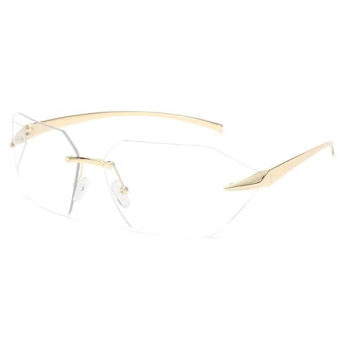 Lunettes de soleil rétro en métal avec verres oversize