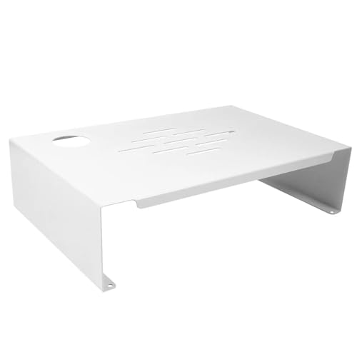 Support ordinateur en acier ergonomique avec base stable de rangement
