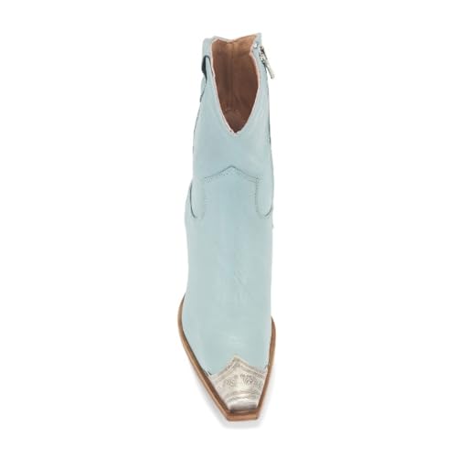 Image of keleimusi Women's Western Cowgirl Ankle Boots Stacked Block Heel Cowboy Booties Steel Toe Heeled Short Cowboy Boots Western Booties