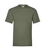 Fruit of The Loom Valueweight Herren T Shirt – 24 Farben – Größen S–5XL – Klassisches Basic Shirt & HLKauf Block (DE/NL/SE/PL, Alphanumerisch, 3XL, Regular, Regular, Olive & HLKauf Block)