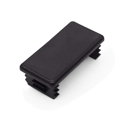 Image of 12 Packs 1-5 /8 inch X 13 /16 inch Plastic Safety Low Profile End Caps for Unistrut Channel, Black