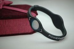 JW Sporting GoodsPower Balance Bracelet Wristband Black w/White Lettering Size Large (8" Diameter)