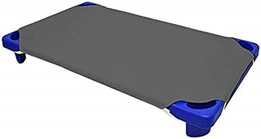 Preschool Cot Sheets Toddler Daycare/Pre-School Cot Sheet Corner Elastic Loops Cot Bed Fitted Sheet/Children's Naptime Cot Sheet- Dark Grey Solid- 22" W X 52" L - Pack of 20