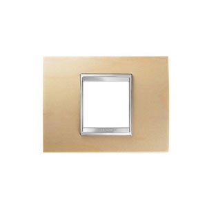 Gewiss GW16202LA Chorus Lux Placca, 2 Posti, Acero