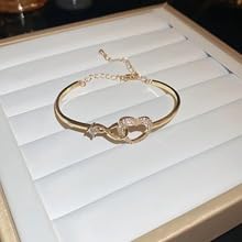 LIU JUN To My Daughter Forever Connected Bracelet, Infinity Forever Love Heart Bracelets You Are Always In Mine From Mom Cubic Zirconia Adjustable Inspirational Gift Jewelry3