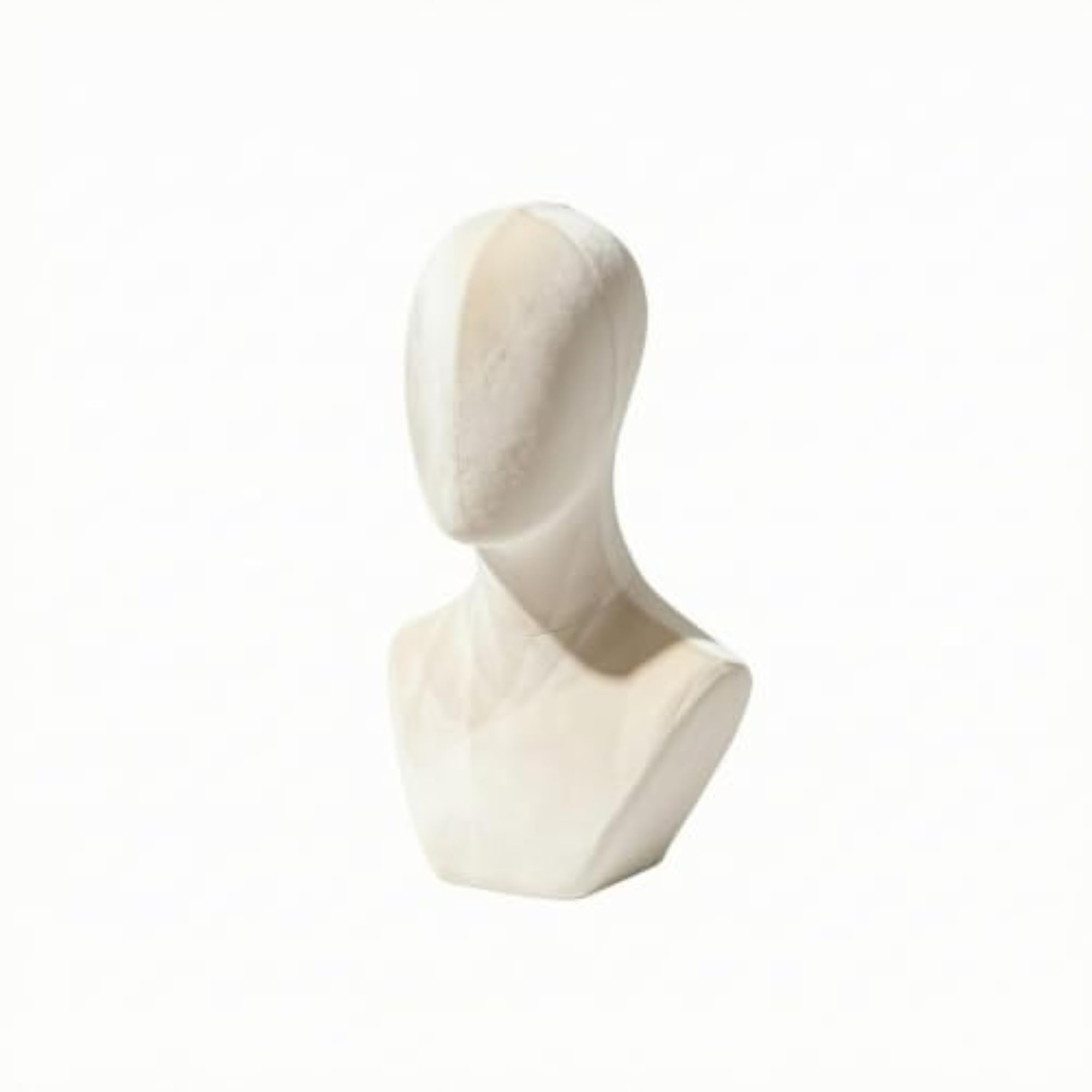 Matte Finish ABS Female Mannequin Head Display Stand
