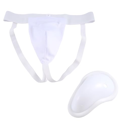 Okeeyseda Protector de Coquilla Hombre, Boxeo Kickboxing Muay Coquilla, Ventilado Ajustable, Entrenamiento de Lucha Karate L