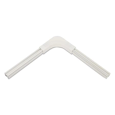 TOLIGHT M Track Curtain Channel 90° Corner Jointer, Ivory, 4.5x4.5 Inch, Smooth Sliding Connector, Pack of 1 4