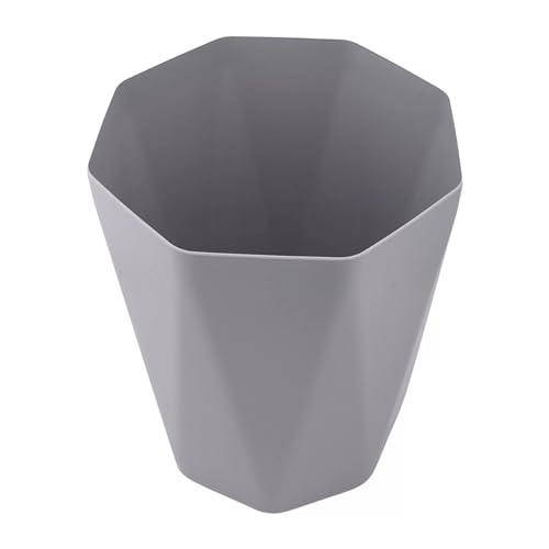 Caneca de basura plástico rectangular gris plata 5 galones miniatura 3