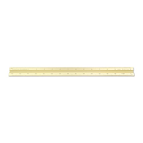 Image of Alumicolor Aluminum Engineer Metric Solid Drafting Scale, 30CM, Gold