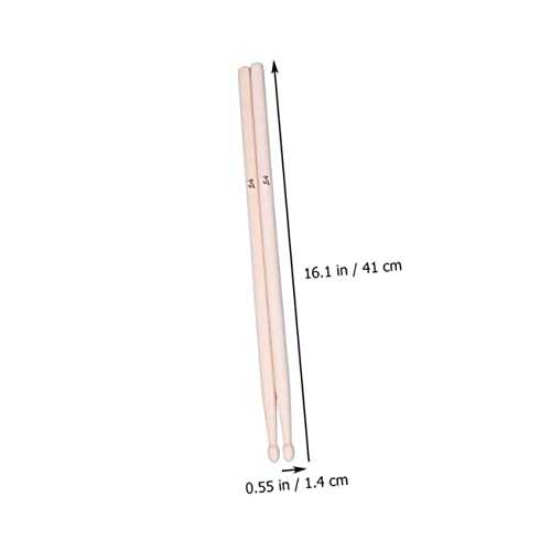 2 pares de baquetas de madera para batería para principiantes miniatura 3