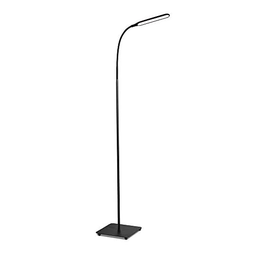 TaoTronics LED Floor Lamp, 4 Brightness Levels & 4 Colors Dimmable Floor Lamp Modern Standing Light Adjustable Gooseneck Task Lighting for Reading Living Room Bedroom Office Piano