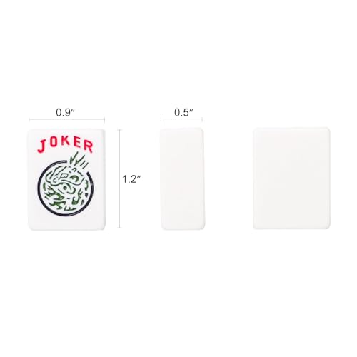 Zgme American Mahjong Set,166 Premium White Tiles With Printed Rectangular Bag And Accessories,4 All-In-One Mahjong Racks With Pushers,Complete Western Mah Jongg,Mah-Jongg,Ma Jong Set thumb #1