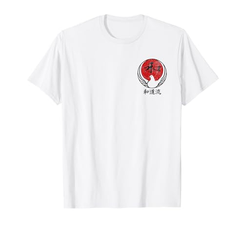 T-ShirtManiak Wado-Ryu Karate Style Symbol Martial Arts Kanji Training T-Shirt, Weiß, S, Unisex, Karate, Klassisch, Karate-Enthusiasten, Männer, Frauen, Erwachsene