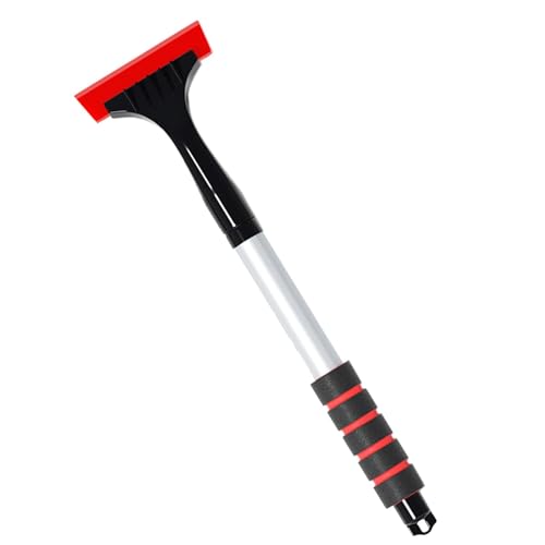 Nuyhadds Rascador de hielo para parabrisas de coche, rascador de hielo para coche, pala de nieve telescópica, rasqueta para parabrisas de coche, herramienta de cepillo de nieve para ventanas de