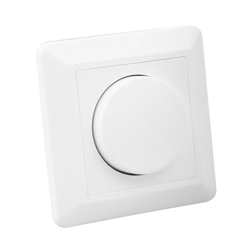 LEDKIA LIGHTING - Regulador LED TRIAC Universal | Control de Intensidad 0-100% | Interruptor Conmutado | Potencia Máxima 150W | Dimensiones Compactas, Blanco Roto, PCB