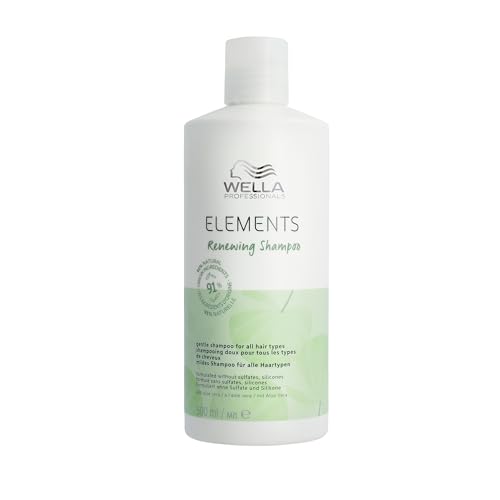 Wella Professionals ELEMENTS Renewing Shampoing Sans Sulfate - Douceur & Brillance - Enrichi en Aloe Vera - Tous Types de Cheveux 500ml