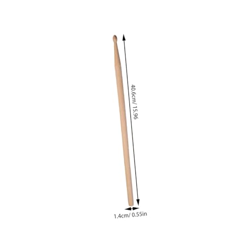 Toyvian 2 juegos de baquetas de madera de arce 5A, 3 pares por juego, con bolsa de terciopelo negro para adultos y principiantes, accesorios para instrumentos de percusión miniatura 2