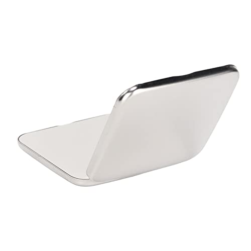 Espelho de bolso de aço inoxidável de dupla face portátil produção diy bolsa de espelho pequeno com