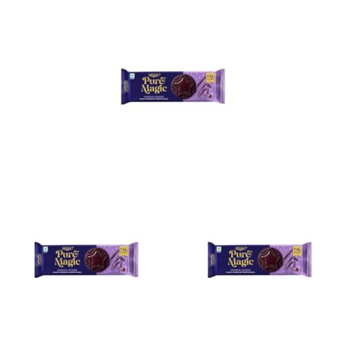 Image of Britannia Pure Magic Choco Stars, Chunky Chocolate Topped Cookie,69 g /68.9 g /76.5g (weight may vary) (Pack of 3)