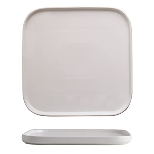 Aiyoo Porcelain Dinner Plates White 6 Inch Square Ceramic Dinner Plates Set Of 2 Dessert Salad Plates For Kitchen Restaurant Serving Dishes Dinner Plate - Microwave, Oven, And Dishwasher Safe #TOP11