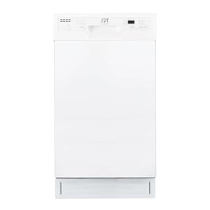 SPT SD-9254W 18″ Wide Built-In Dishwasher w/Heated Drying, ENERGY STAR, 6 Wash Programs, 8 Place Settings and Stainless Steel Tub – White