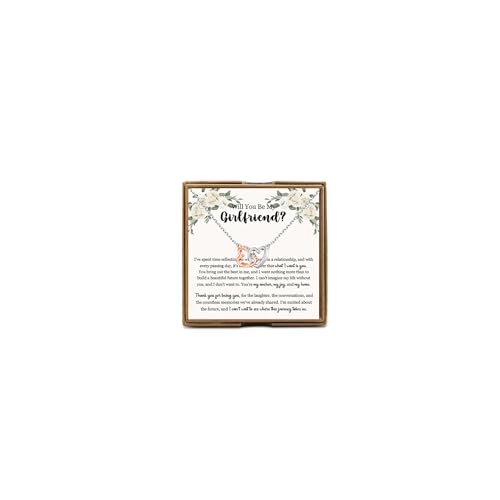 OKEYCH Will You Be My Gfriend Idea Gift Will You Be My Gfriend Necklace Gfriend Proposal Jewelry Creative Ways To Ask A G Out Gift (Will You Be My G 2.0)