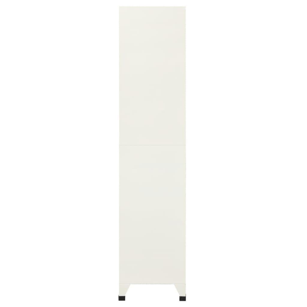 Hothingwell Szafka z szafką Stal 90x40x180 cm Szara Niebieski | Zamykane drzwi z wentylacją, uchwyt na etykiety w zestawie, schowek na ubrania, idealny do szkoły biurowej