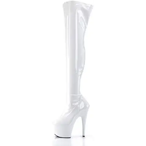 Pleaser Adore 3000 - Botas Mujer, Blanco (Weiss (Wht Str Pat/Wht)), 37 Cover