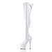 Pleaser Women's Adore-3000 Boot White/White 7 M US