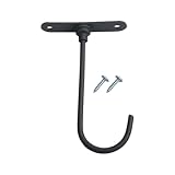 SageFurned Bananenaufhänger unter dem Schrank, faltbarer Eisenhaken für die Aufbewahrung in der Küche, hält bis zu 6,8 kg Bananen, Kräuter, Tassen und Utensilien, Schwarz