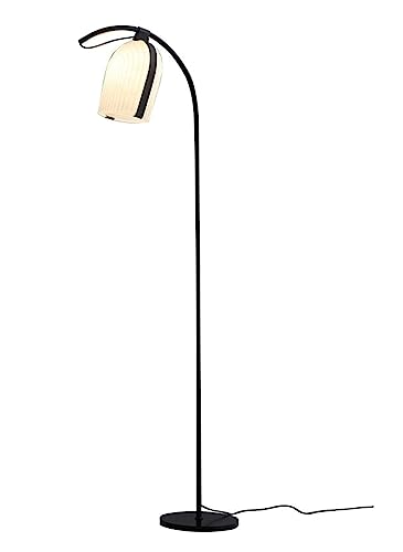 Lampadaire en métal et abat-jour résine aux finitions soignées