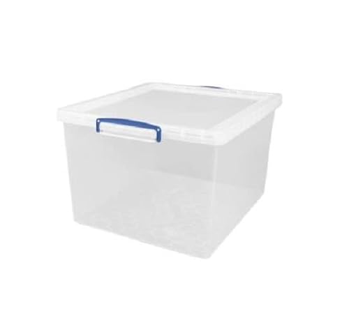 3 sztuki - REALLY USEFUL BOX 62 litrów Nestable box z pokrywką - 695x440x287mm - przezroczyste
