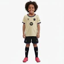 Nike Youth Kobe x FC Barcelona 25/26 Little Kids 3-Piece Away Kit (Team Gold/Persian Violet/Black)