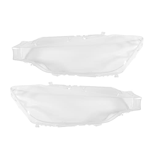X AUTOHAUX 1 Pair Car Front Headlight Headlamp Lense Clear Lens Cover Cap PC Shell for BMW F30 F31 F35 2012-2015 63117339389 63117339390