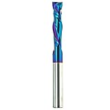 Jiiolioa F2132 CNC Router Bits Up&Down Cut Solid Carbide Compression End Mill 1/4" Shank for Side mi