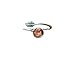 Recycled Antique Pink Depression Glass Sterling Silver Leaf Ring