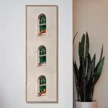 KEMEIQI Flaches Lesebuch-Poster auf Fensterleinwand (60x120cm/Rahmenlos)