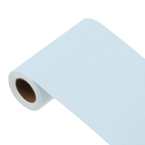 QUARKZMAN Papel Pintado Azul Claro 197'x3.9', Papel Pintado Autoadhesivo, Papel De Contacto Azul Color Sólido Vinilo Autoadhesivo Para Cubrir Paredes Decorativas