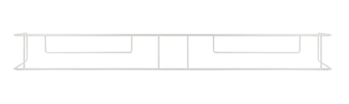 CM Garden - Balconcillo para Macetas, Portamacetas Ventana, Protector de macetas Ventana, Extensible 136,5 - 198.5 cm, Acero Lacado, Blanco | Incluye Tornillería