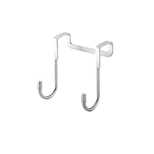 BARRINS Over The Door Hooks 304 Stainless Steel Hook Free Punching Double S-Shape Hook Kitchen Bathroom Cabinet Door Back Type Coat Towel Storage Hanger