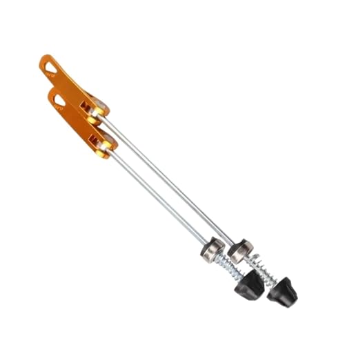 Quick Release Skewer 2pcs Bicycle Quick-Release Levers Easy to Use for Road and Mountain Bikes Front Rear Wheels Compatible Cycling(2pcs Golden)