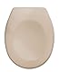 WENKO WC-Sitz Mod. Bergamo antibakteriell Duroplast Kratzfest bruchsicher mit rostfreier Fix-Clip Edelstahl-Befestigung Maße 35 x 44,4 cm Farbe beige