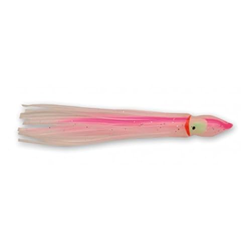 P-Line Squid (8 Pack), 1.5", Pink/Glow Stripe