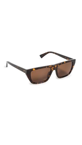 Bottega Veneta Womens Triangle Stud Sunglasses Havana-Havana-Brown One Size