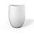 Kante Tall Concrete Planter, 21.7-Inch Height White Large Indoor Outdoor Plant Pot with Drainage Hole for Patio Garden Home, Modern Decor for Flowers and Tree