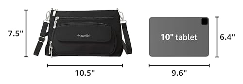 Image of Baggallini Original Everyday 11x7.5 Crossbody Bags Rfid Protected Lightweight Nylon Zippered Travel Purse