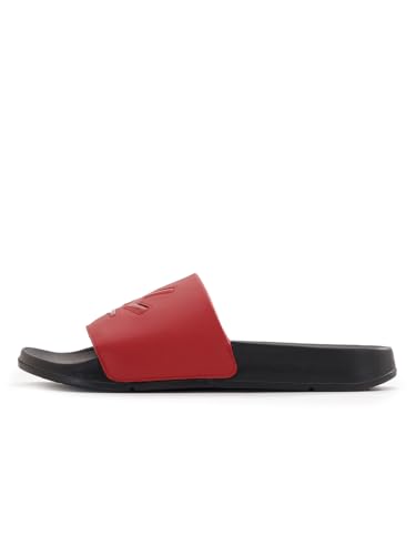 Image of WROGN Men's Anti-slip Sliders | Embossed Logo Strap | Textured Footbed