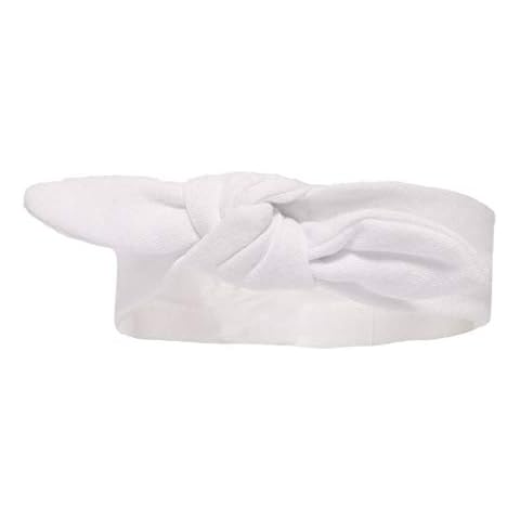 Baby Knotty Bow Headband in White Rose Pink Cover